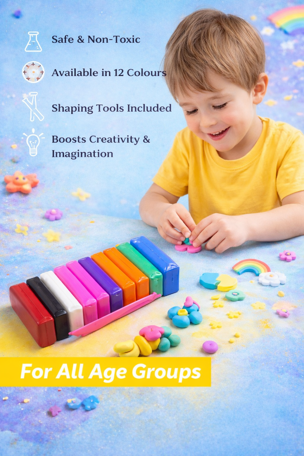 Air Clay for Kids | Pack of 2 sets.