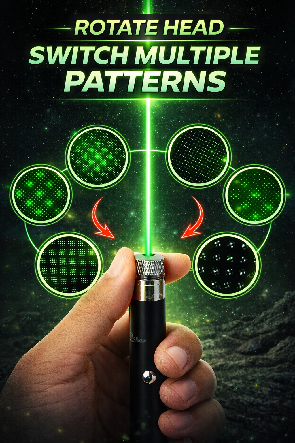 Green Laser Light with 7 Lens