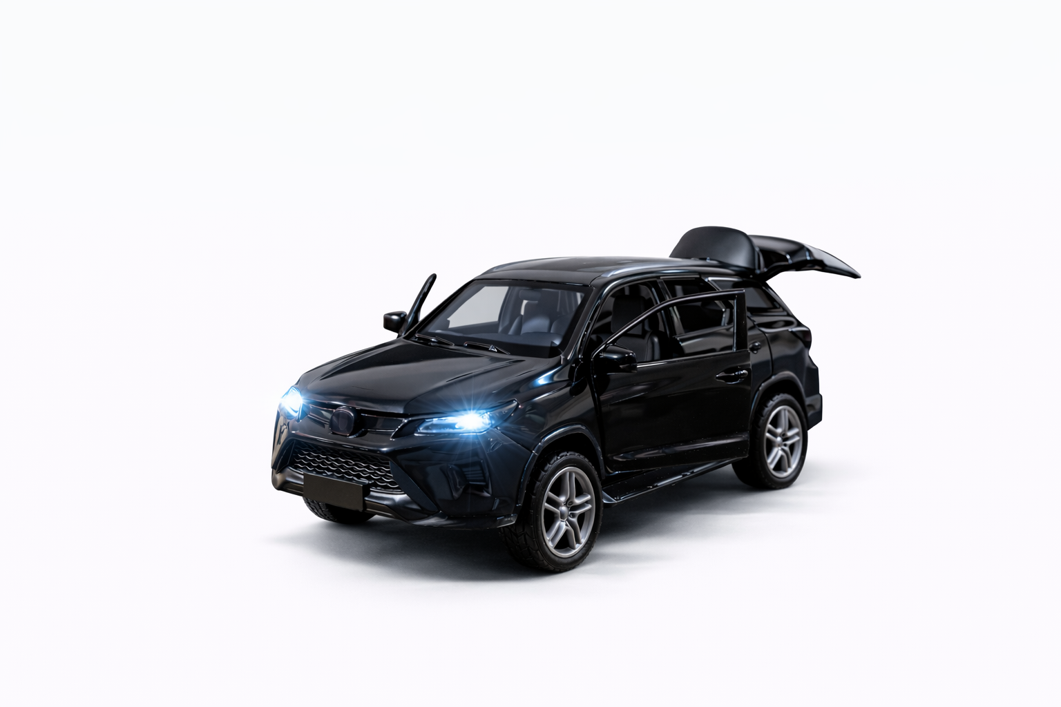 Diecast Fortuner (Black) Toy Car 1:36 Scale.