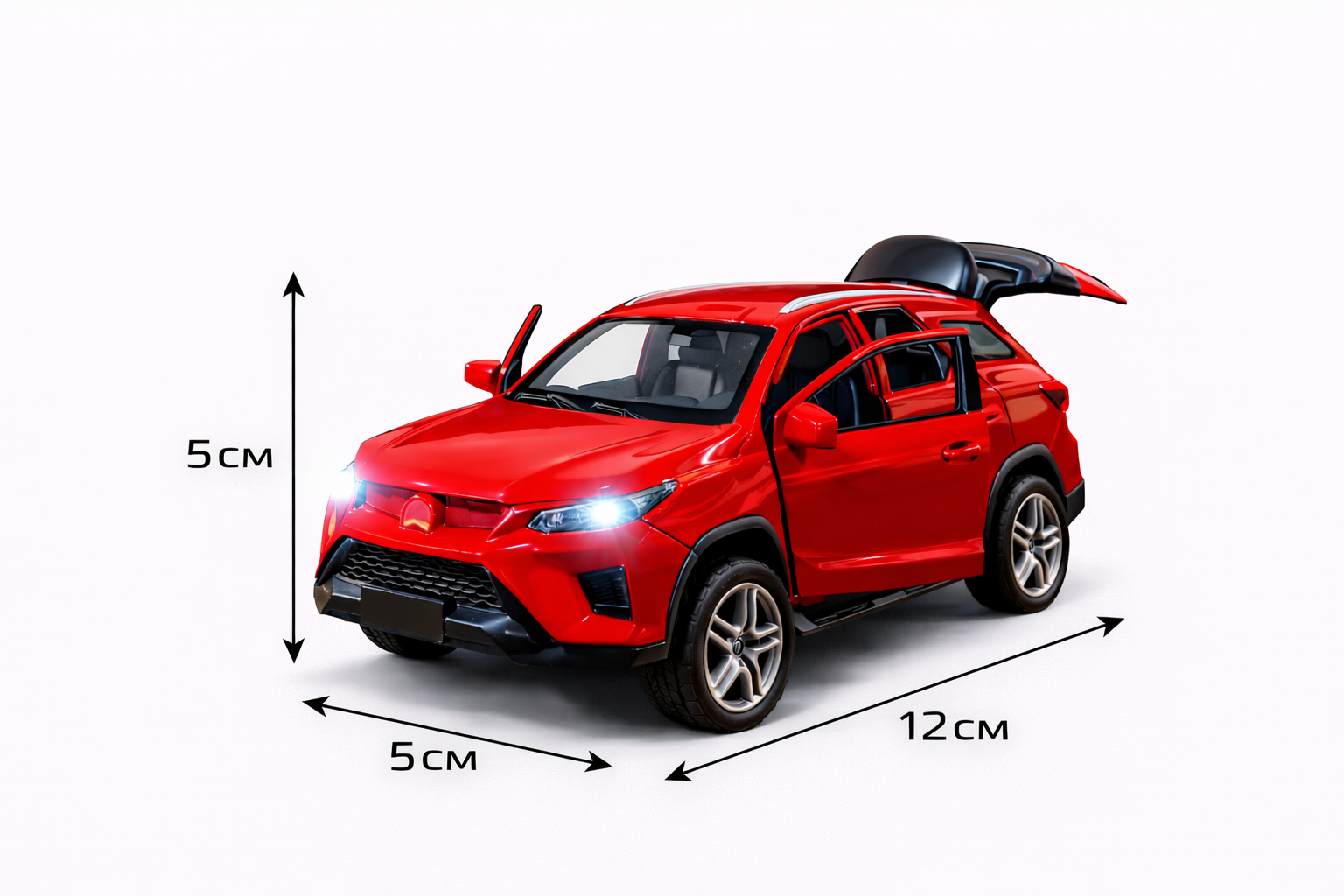 Diecast Fortuner (Red) Toy Car 1:36 Scale.