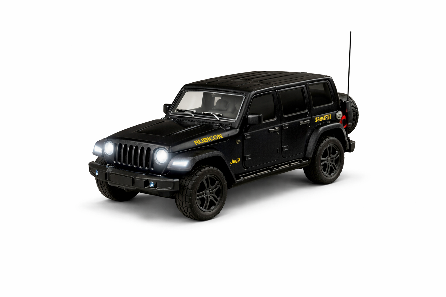 Diecast Rubicon Jeep (Black) Toy Car 1:36 Scale.