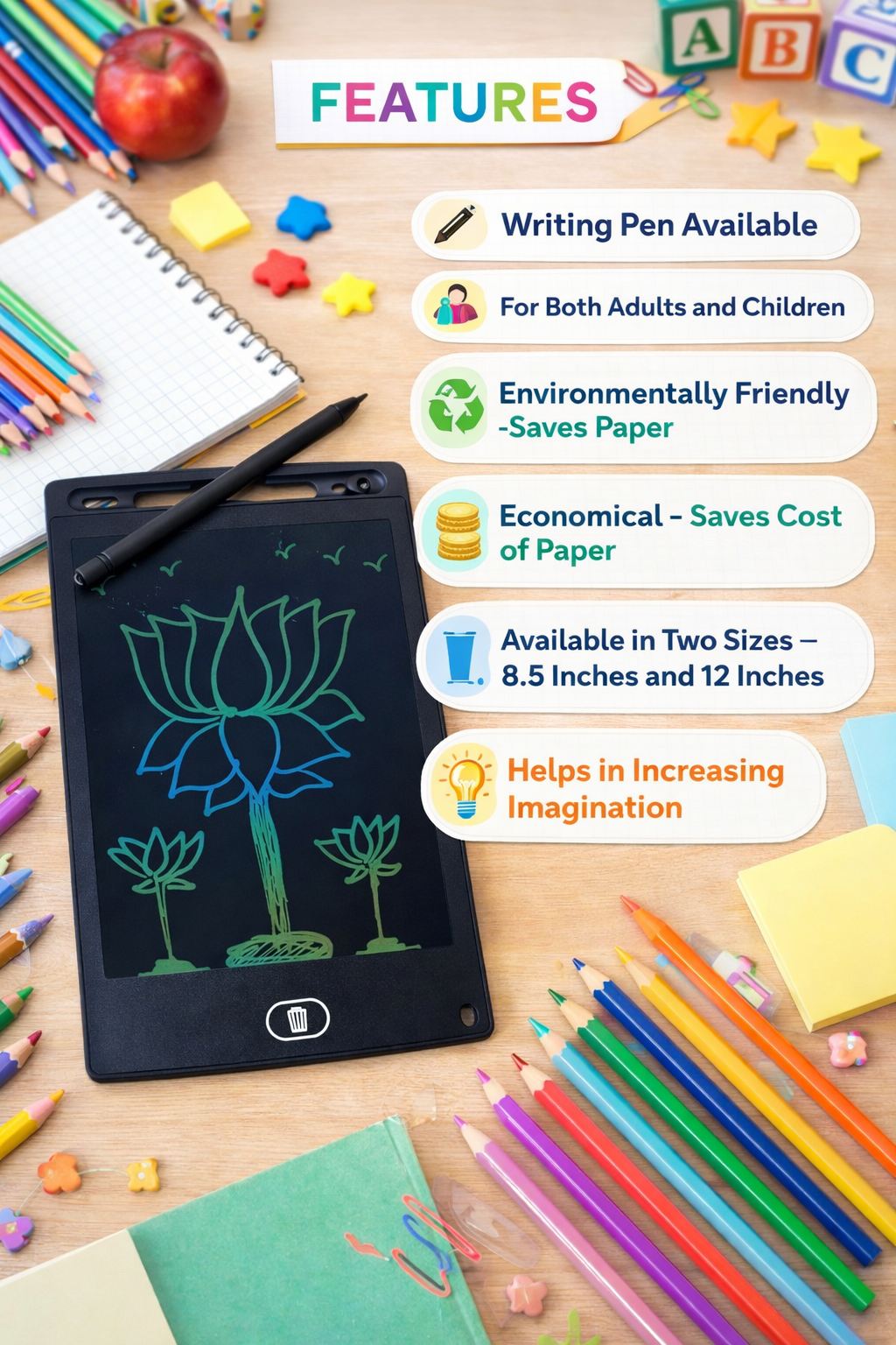 LCD Writing Tablet 8.5"