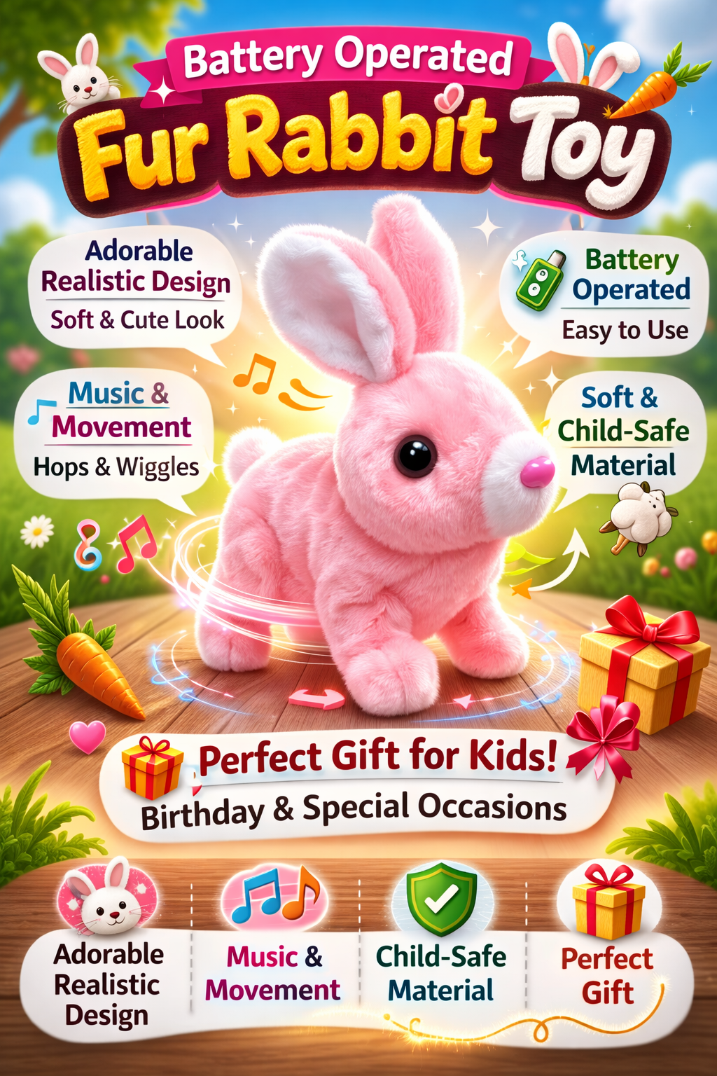 Pet Animal Rabbit (Pink).