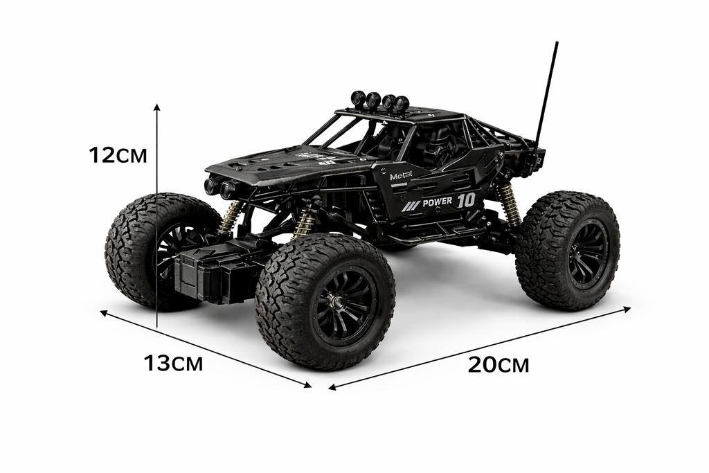 Remote Control Rock Crawler Black with Smoke Function.