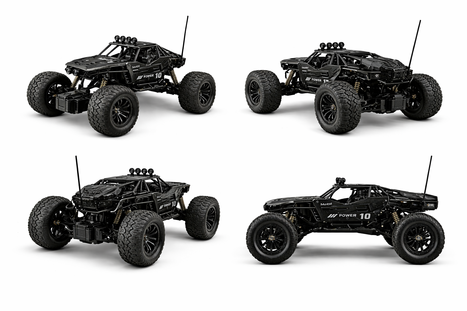 Remote Control Rock Crawler Black with Smoke Function.
