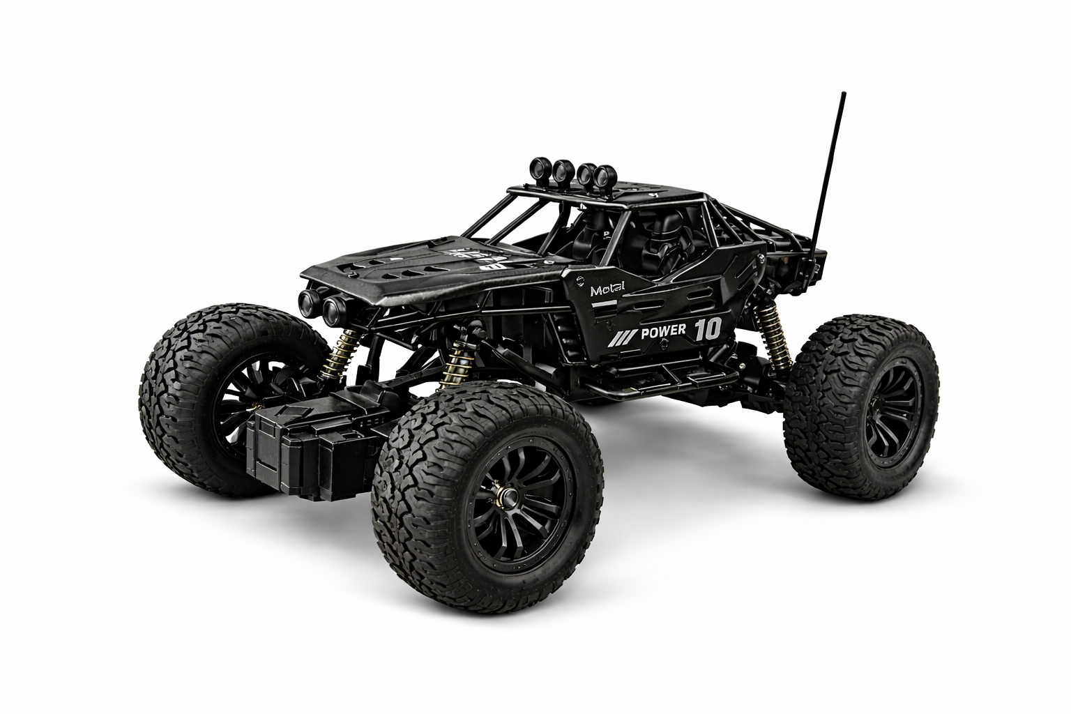 Remote Control Rock Crawler Black with Smoke Function.