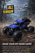 Remote Control Rock Crawler Blue with Smoke Function.