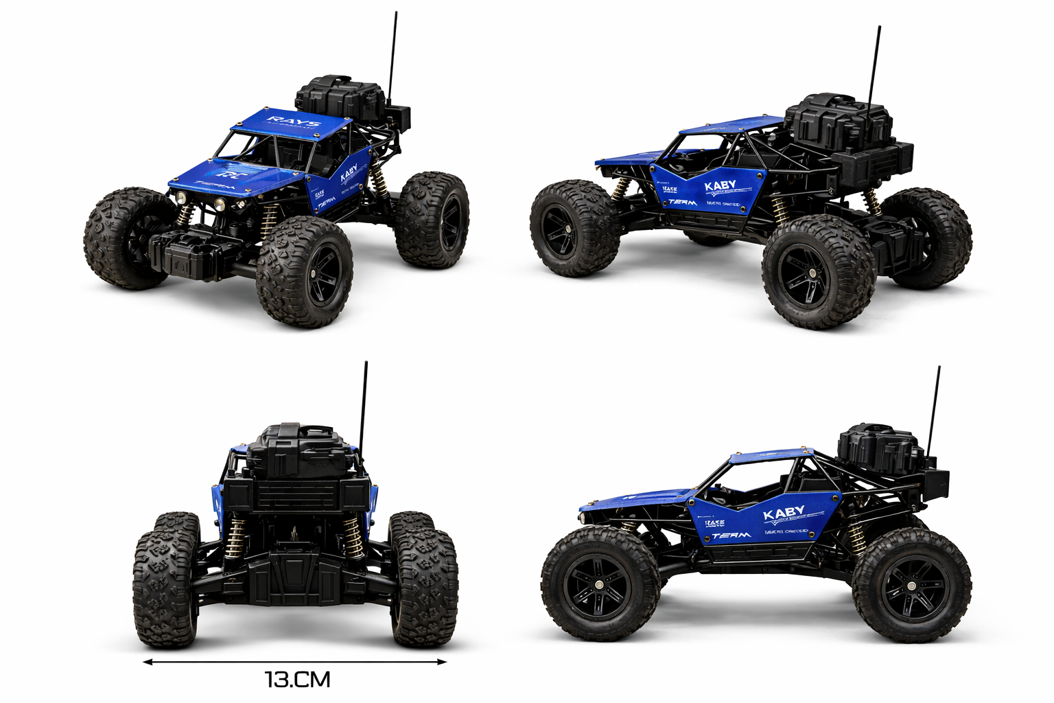 Remote Control Rock Crawler Blue with Smoke Function.