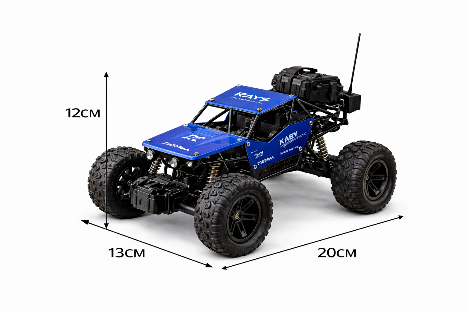 Remote Control Rock Crawler Blue with Smoke Function.