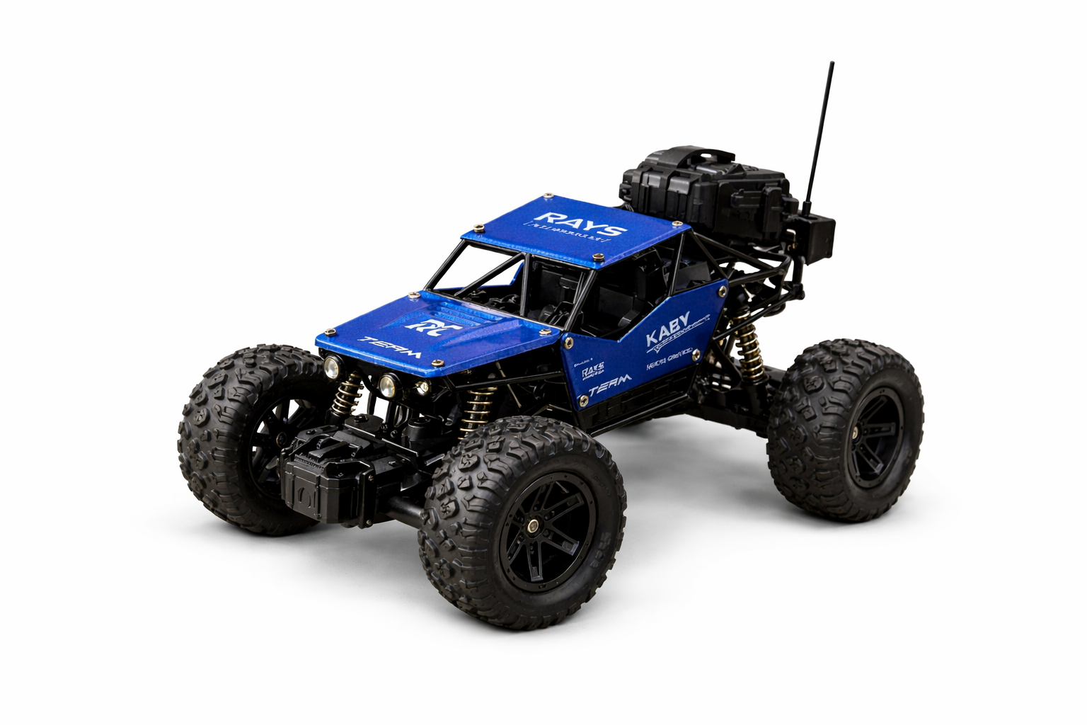 Remote Control Rock Crawler Blue with Smoke Function.