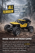 Remote Control Rock Crawler Gold with Smoke Function.