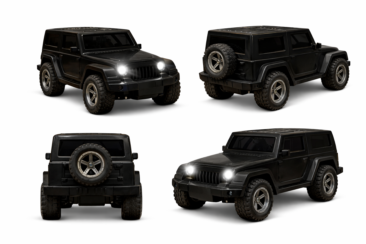 Remote Control Thar Jeep Toy with Hindi Music (Black).