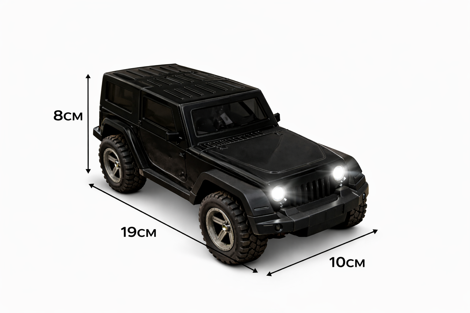 Remote Control Thar Jeep Toy with Hindi Music (Black).