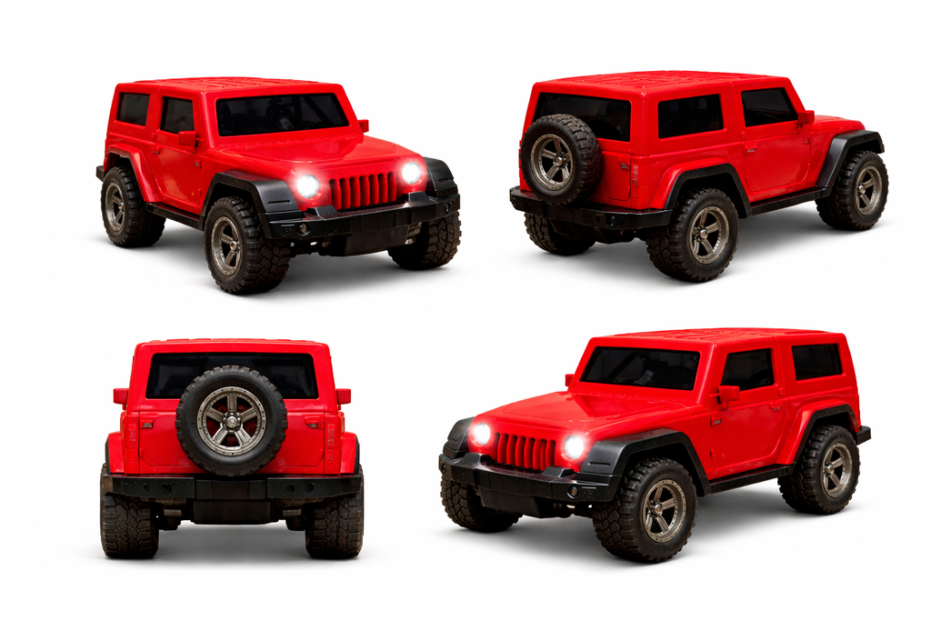 Remote Control Thar Jeep Toy with Hindi Music (Red).