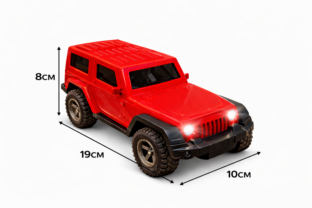 Remote Control Thar Jeep Toy with Hindi Music (Red).