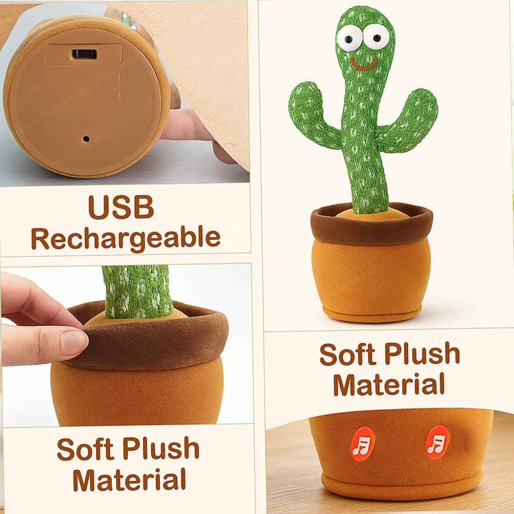 Dancing Cactus Toy with Music & Talking