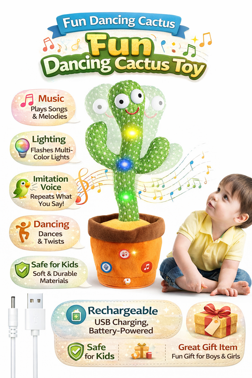 Dancing Cactus Toy with Music & Talking